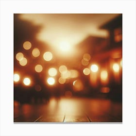 Bokeh Lights At Night Canvas Print