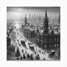 London In Winter Canvas Print