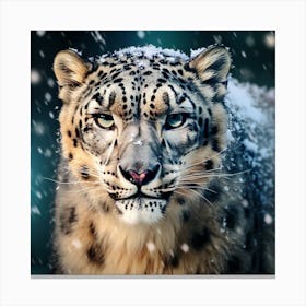 Snow Leopard 1 Canvas Print