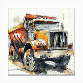 Dump Truck Canvas Print