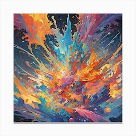 Chromatic Bloom Canvas Print