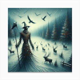 The scarecrow, Christmas (Variant 2) Canvas Print