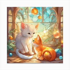 Christmas Kittens Canvas Print