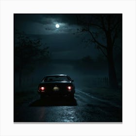 Car In The Dark 1 Canvas Print