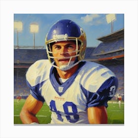 Full Throttle Football Athlete Making a Play Canvas Print