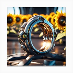 Ring With Sunflowers Canvas Print