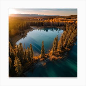 Heart Shaped Lake 1 Canvas Print