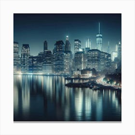 New York City At Night 2 Canvas Print