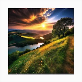 Sunset In The Countryside 15 Canvas Print