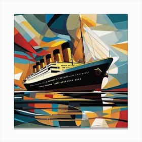 Titanic Painting Canvas Print
