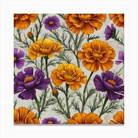 Elegant Floral Harmony Canvas Print