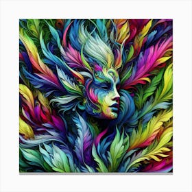 Colorful Feathers Canvas Print