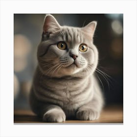British Shorthair Cat 12 Canvas Print