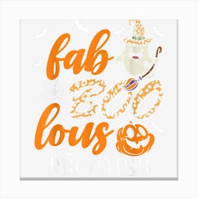 Fab Boo Lous Brother Ghost Pumpkin Halloween Season Bats Canvas Print