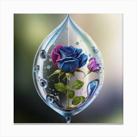 The Realistic And Real Picture Of Beautiful Rose 7 Canvas Print