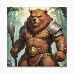 Demon Berserker Bear Canvas Print