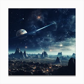 Space Landscape 1 Canvas Print