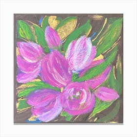 Img 5710  Blooming tulips, acrylic Canvas Print