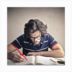 Student Studying Canvas Print