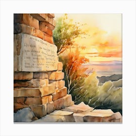 Sunset At The Monument Canvas Print