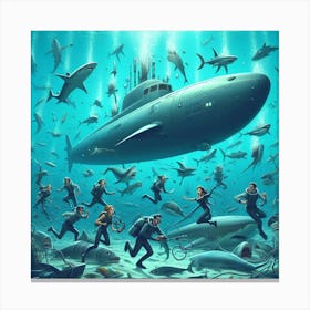 'Sea Monsters' Canvas Print