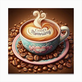 Good Morning Coffee Canvas Print