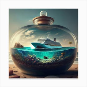Ship In A Bottle 16 Canvas Print