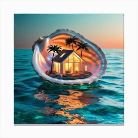 House On A Shell Canvas Print