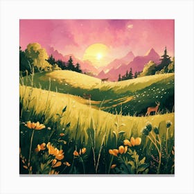 Landscape Painting 1 Canvas Print