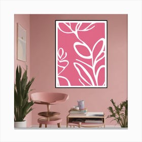 Matisse Cutout Pink Art print Canvas Print