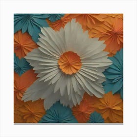 Paper Flower Wall Art 1 Canvas Print