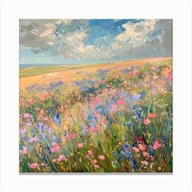 Wildflower Meadow. Oil Landscape Leinwandbild