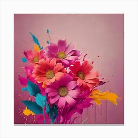 Flowers In A Vase 3 Canvas Print