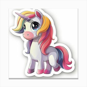 Unicorn Sticker 77 Canvas Print