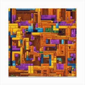 Tetris Puzzle Canvas Print