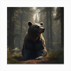 Bear In The Forest 27 Canvas Print