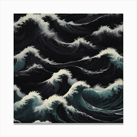 Waves In The Sea Canvas Print