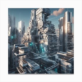 Futuristic City 8 Canvas Print