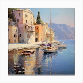 Seaside Impressions: Palatial Allure Canvas Print