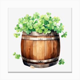 Barrel Of Shamrocks (10) Canvas Print