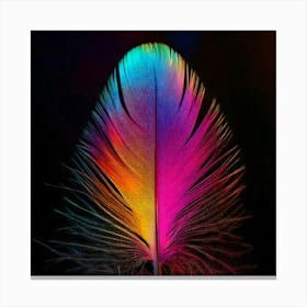 Firefly Vibrant Multicolored Feather With Intricate Gradient Details 15092 (2) Canvas Print