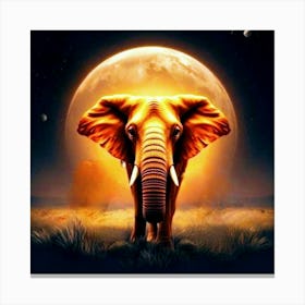 Elephant In The Moonlight Lienzo