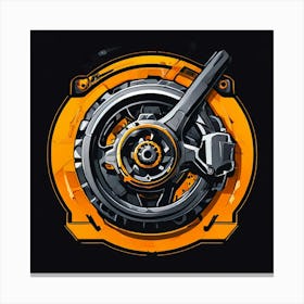 Logo Vector Mechanic Car Repair Automotive Tools Service Garage Wrench Gear Maintenance (2) Canvas Print