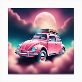 Pink VW Beetle Dream Canvas Print