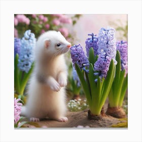Ferret In Spring Canvas Print