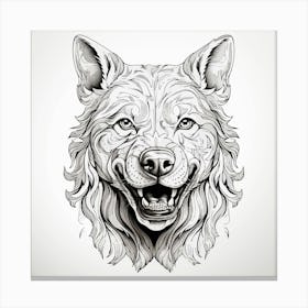 Wolf Head Vector Illustration Canvas Print