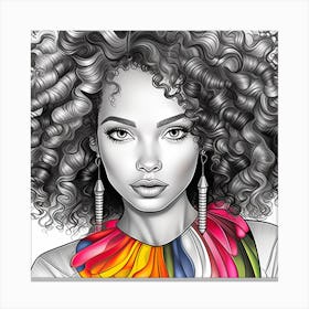 Afro Girl Canvas Print