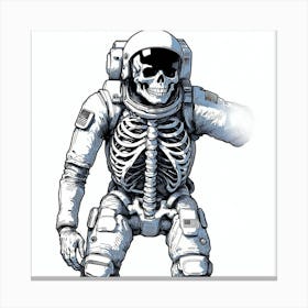 Skeleton Astronaut 2 Canvas Print