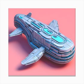 Futuristic Whale Canvas Print