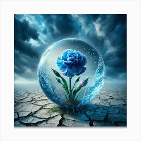 Blue Carnation Canvas Print